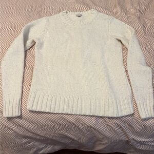 J. Crew Classic Cream Crew Neck Sweater